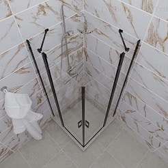 Triton Душевой уголок Тау-Блэк 90x90 – фотография-7